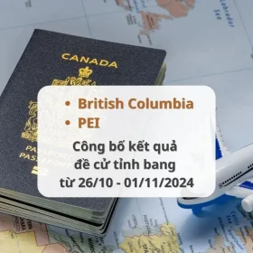 Kết quả rút hồ sơ đề cử tỉnh bang của British Columbia và Đảo Hoàng tử (PEI)